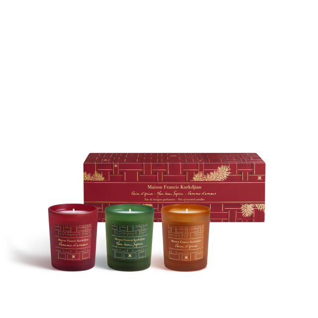 Mon beau Sapin, Pomme d’amour & Pain d’épices, , hi-res, Trio of scented candles